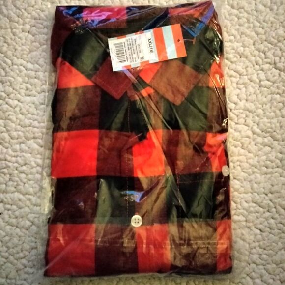 NWT Boys XXL Flannel Button Down - Picture 3 of 4